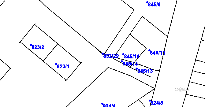 Parcela st. 852/29 v KÚ Suchdol nad Lužnicí, Katastrální mapa