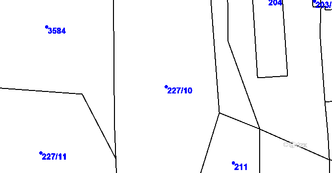 Parcela st. 227/10 v KÚ Suchdol nad Lužnicí, Katastrální mapa