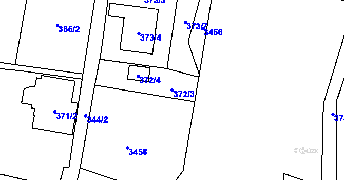 Parcela st. 372/3 v KÚ Suchdol nad Lužnicí, Katastrální mapa