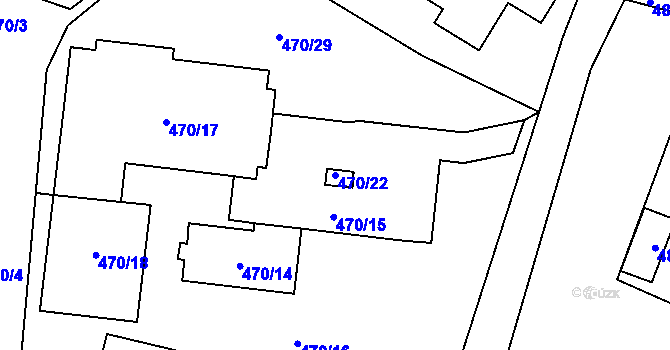 Parcela st. 470/22 v KÚ Suchdol nad Lužnicí, Katastrální mapa
