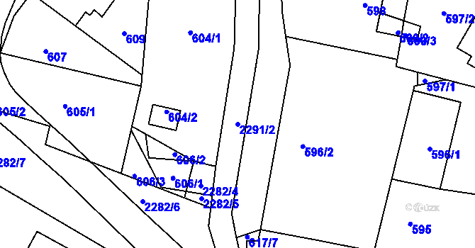 Parcela st. 2291/2 v KÚ Suchdol nad Lužnicí, Katastrální mapa