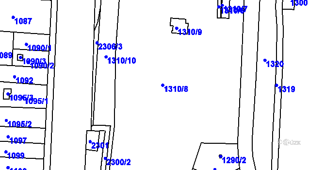 Parcela st. 1310/8 v KÚ Suchdol nad Lužnicí, Katastrální mapa