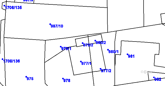 Parcela st. 979/2 v KÚ Suchdol nad Lužnicí, Katastrální mapa