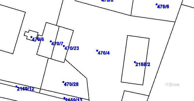 Parcela st. 476/4 v KÚ Suchdol nad Lužnicí, Katastrální mapa