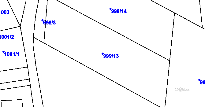 Parcela st. 999/13 v KÚ Suchdol nad Lužnicí, Katastrální mapa