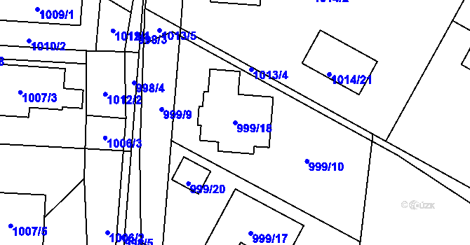 Parcela st. 999/18 v KÚ Suchdol nad Lužnicí, Katastrální mapa