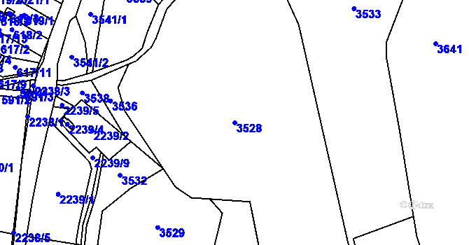 Parcela st. 3528 v KÚ Suchdol nad Lužnicí, Katastrální mapa