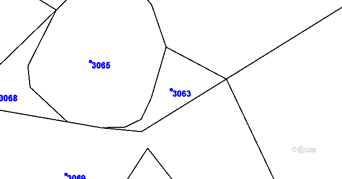 Parcela st. 3063 v KÚ Suchdol nad Lužnicí, Katastrální mapa