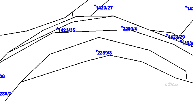 Parcela st. 2289/3 v KÚ Suchdol nad Lužnicí, Katastrální mapa