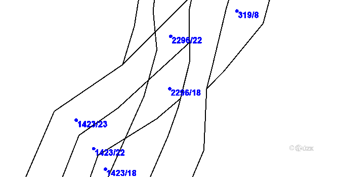 Parcela st. 2296/18 v KÚ Suchdol nad Lužnicí, Katastrální mapa