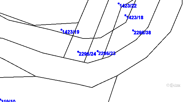 Parcela st. 2296/23 v KÚ Suchdol nad Lužnicí, Katastrální mapa