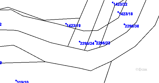 Parcela st. 2296/24 v KÚ Suchdol nad Lužnicí, Katastrální mapa