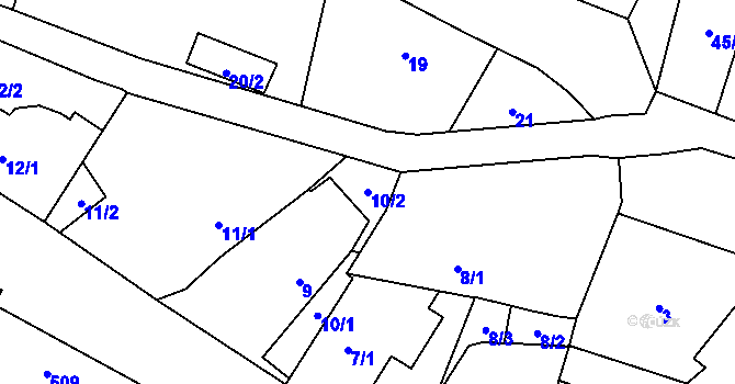 Parcela st. 10/2 v KÚ Suchdol nad Lužnicí, Katastrální mapa