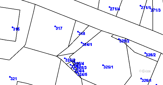 Parcela st. 324/1 v KÚ Suchdol nad Lužnicí, Katastrální mapa
