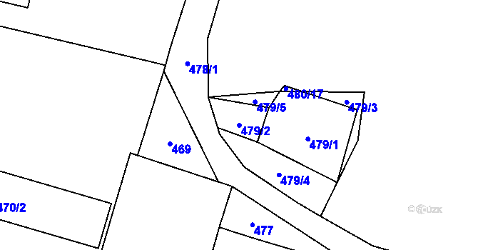 Parcela st. 479/2 v KÚ Suchdol nad Lužnicí, Katastrální mapa