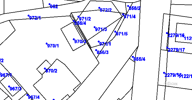 Parcela st. 856/3 v KÚ Suchdol nad Lužnicí, Katastrální mapa