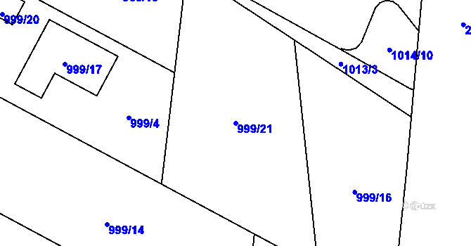 Parcela st. 999/21 v KÚ Suchdol nad Lužnicí, Katastrální mapa