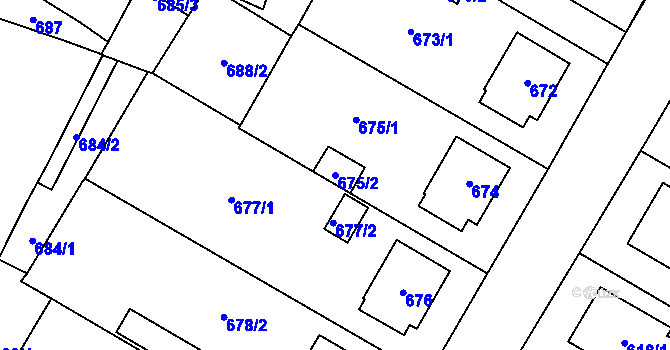 Parcela st. 675/2 v KÚ Suchdol nad Lužnicí, Katastrální mapa