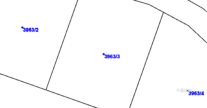Parcela st. 3963/3 v KÚ Suchdol nad Lužnicí, Katastrální mapa