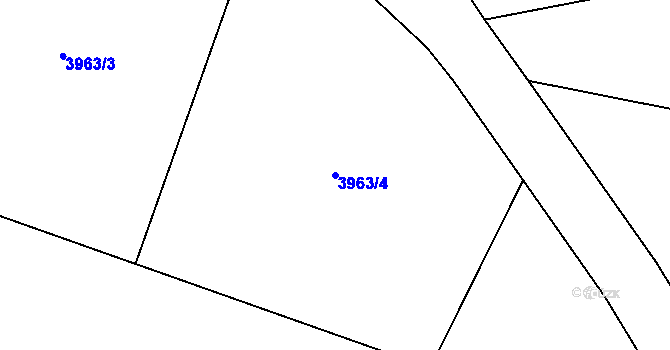 Parcela st. 3963/4 v KÚ Suchdol nad Lužnicí, Katastrální mapa