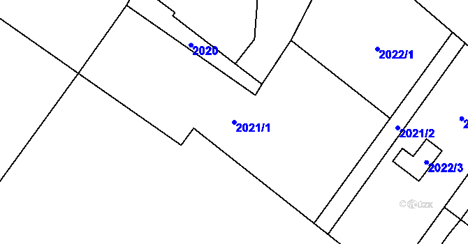 Parcela st. 2021/1 v KÚ Suchdol nad Lužnicí, Katastrální mapa
