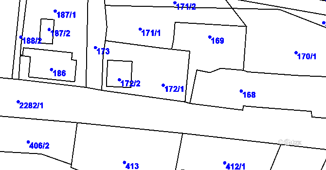 Parcela st. 172/1 v KÚ Suchdol nad Lužnicí, Katastrální mapa