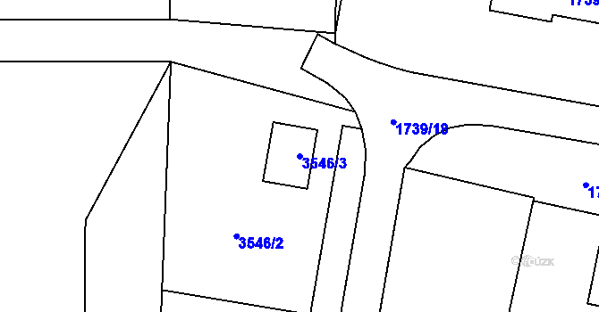 Parcela st. 3546/3 v KÚ Suchdol nad Lužnicí, Katastrální mapa