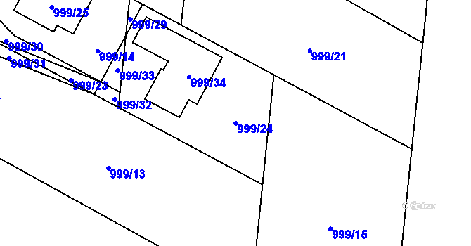 Parcela st. 999/24 v KÚ Suchdol nad Lužnicí, Katastrální mapa