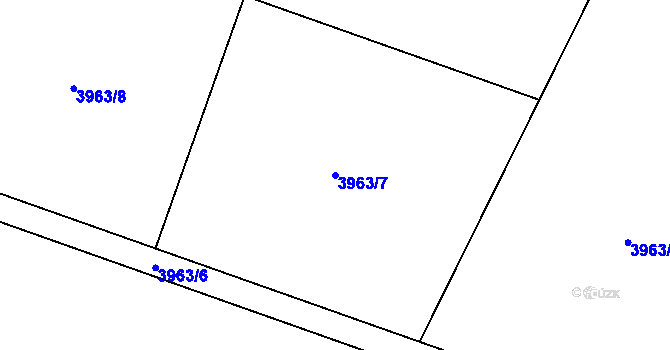 Parcela st. 3963/7 v KÚ Suchdol nad Lužnicí, Katastrální mapa