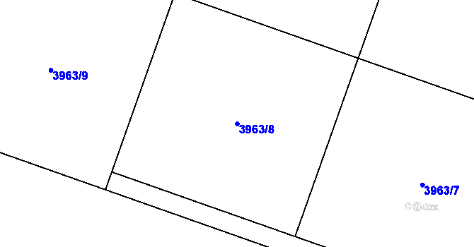 Parcela st. 3963/8 v KÚ Suchdol nad Lužnicí, Katastrální mapa