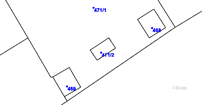 Parcela st. 471/2 v KÚ Suchdol nad Odrou, Katastrální mapa