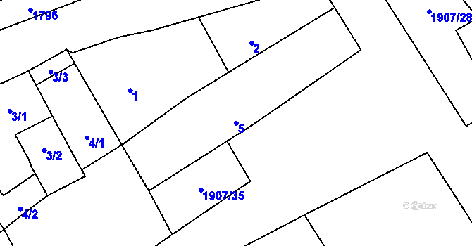 Parcela st. 5 v KÚ Suchdol nad Odrou, Katastrální mapa