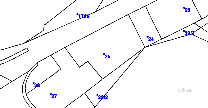 Parcela st. 25 v KÚ Suchdol nad Odrou, Katastrální mapa