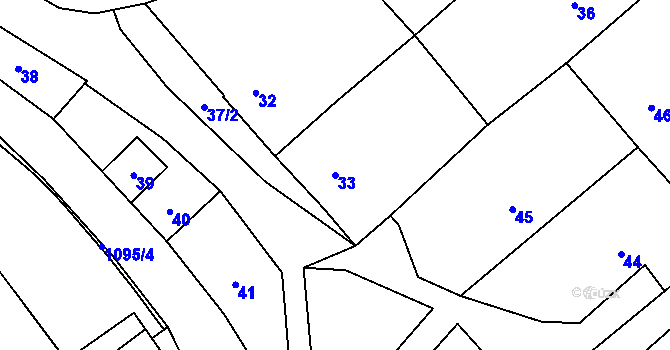Parcela st. 33 v KÚ Suchdol nad Odrou, Katastrální mapa