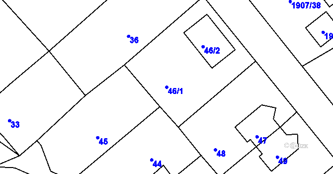 Parcela st. 46/1 v KÚ Suchdol nad Odrou, Katastrální mapa