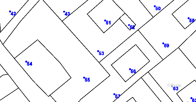 Parcela st. 53 v KÚ Suchdol nad Odrou, Katastrální mapa