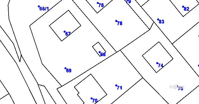 Parcela st. 68 v KÚ Suchdol nad Odrou, Katastrální mapa