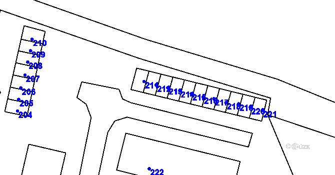 Parcela st. 213 v KÚ Suchdol nad Odrou, Katastrální mapa