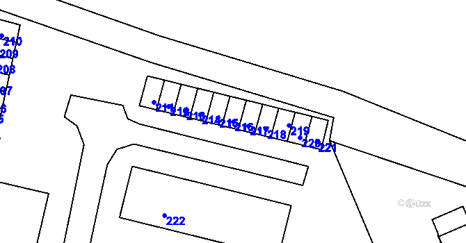Parcela st. 216 v KÚ Suchdol nad Odrou, Katastrální mapa