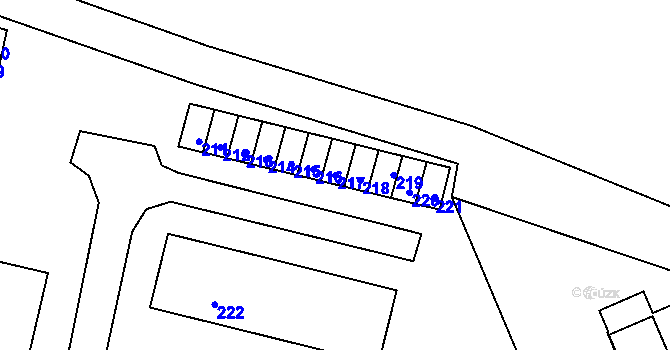 Parcela st. 217 v KÚ Suchdol nad Odrou, Katastrální mapa