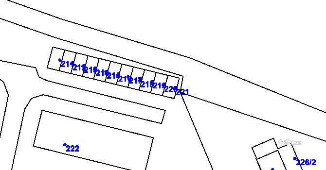 Parcela st. 220 v KÚ Suchdol nad Odrou, Katastrální mapa
