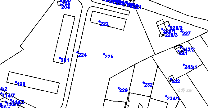 Parcela st. 225 v KÚ Suchdol nad Odrou, Katastrální mapa