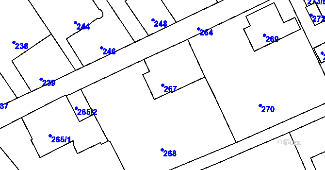 Parcela st. 267 v KÚ Suchdol nad Odrou, Katastrální mapa
