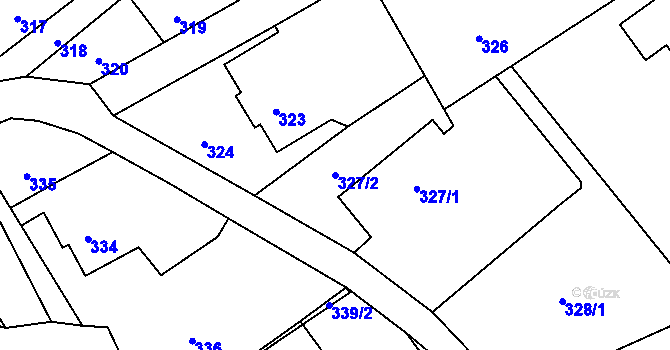 Parcela st. 327/2 v KÚ Suchdol nad Odrou, Katastrální mapa