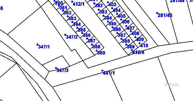 Parcela st. 369 v KÚ Suchdol nad Odrou, Katastrální mapa