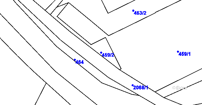 Parcela st. 459/2 v KÚ Suchdol nad Odrou, Katastrální mapa