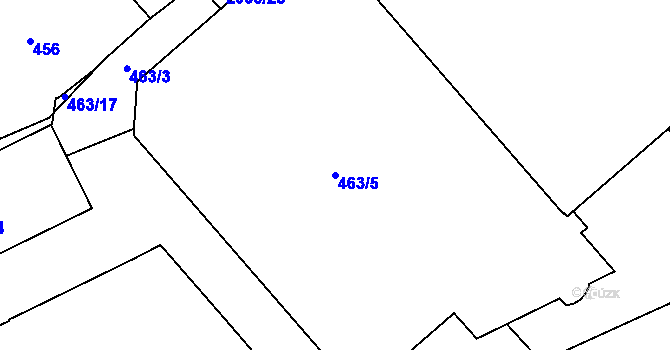 Parcela st. 463/5 v KÚ Suchdol nad Odrou, Katastrální mapa