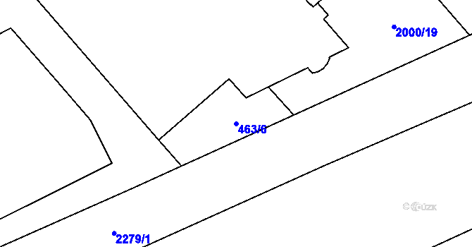 Parcela st. 463/6 v KÚ Suchdol nad Odrou, Katastrální mapa