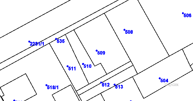 Parcela st. 509 v KÚ Suchdol nad Odrou, Katastrální mapa