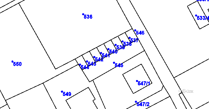 Parcela st. 541 v KÚ Suchdol nad Odrou, Katastrální mapa